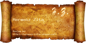 Hermesz Zita névjegykártya